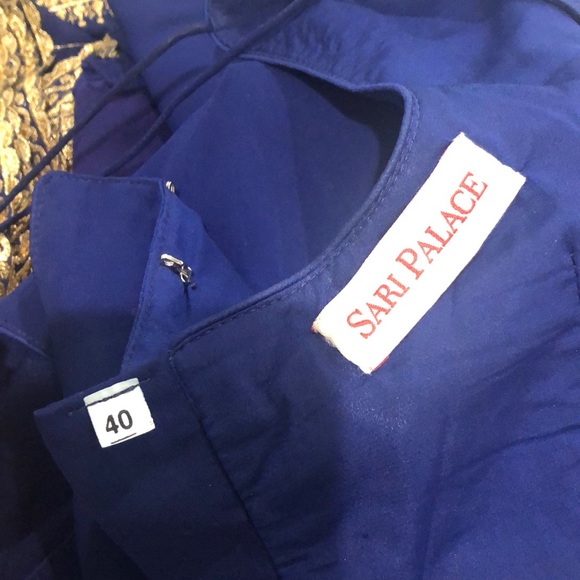 Saree Indian Wedding Traditional royal blue Sari - Picture 4 of 7